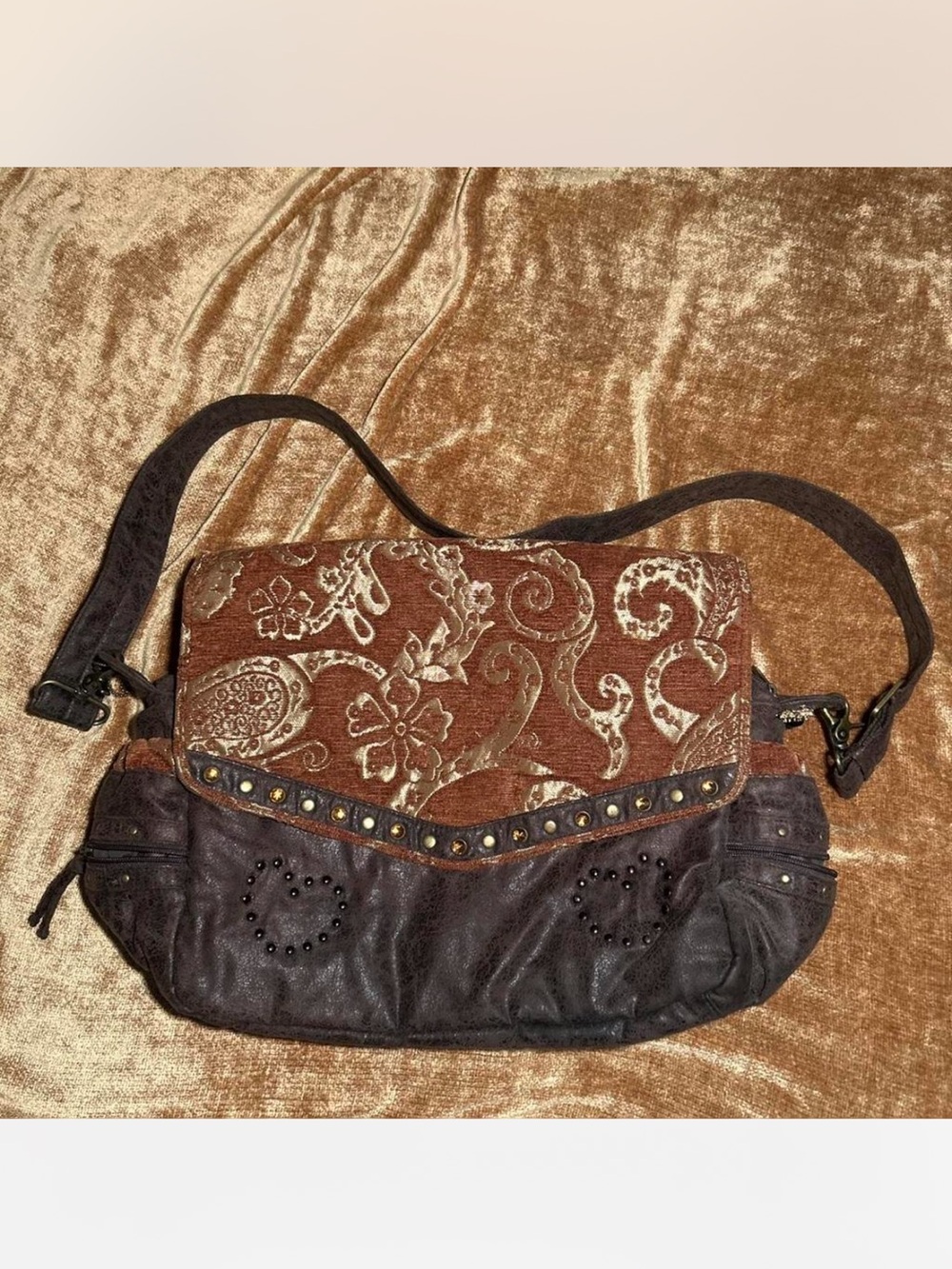 Rare Wendy Bellissimo velvet crossbody bag - Picture 1 of 8
